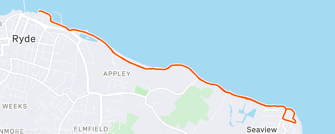 Map of the activity, Morning Run