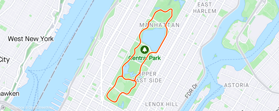 Mapa de la actividad, Zwift - The Long Ride - 2x30min Tempo With Surges in New York