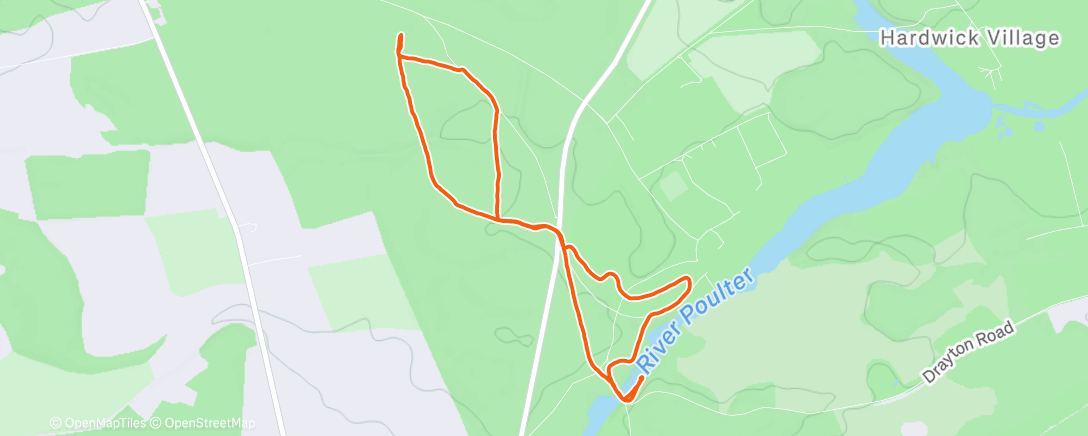 Map of the activity, Christmas eve dog walk