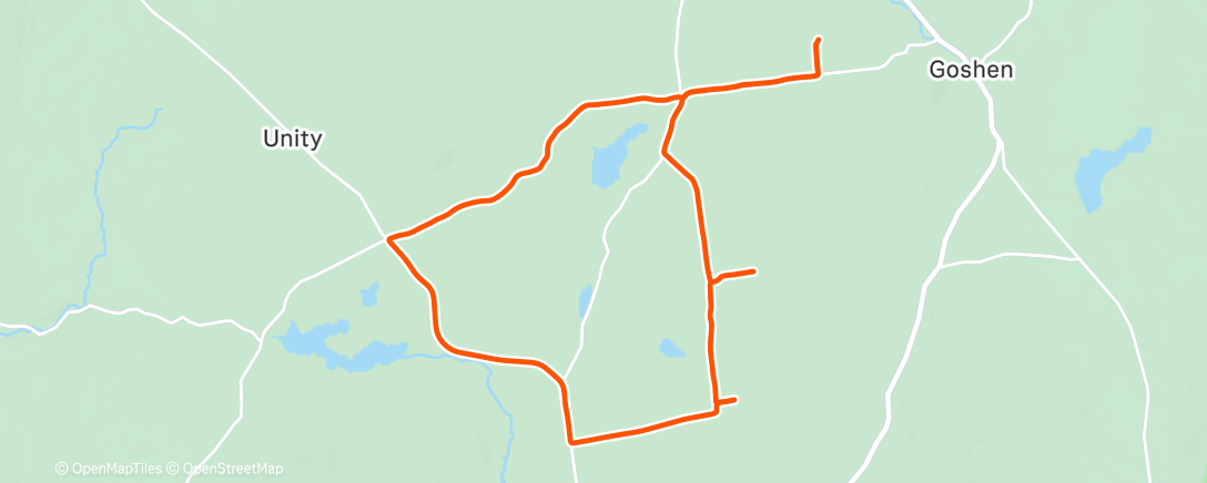 Map of the activity, Cycling