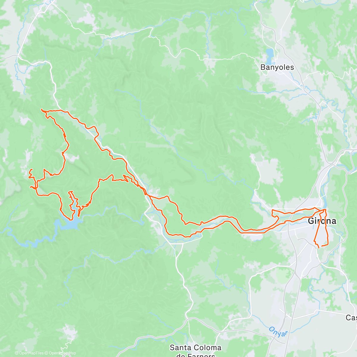 Map of the activity, 5h and a bit - The Rupit OG loop