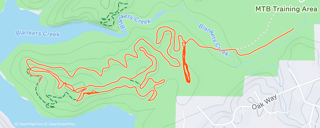 Map of the activity, Afternoon Mountain Bike Ride