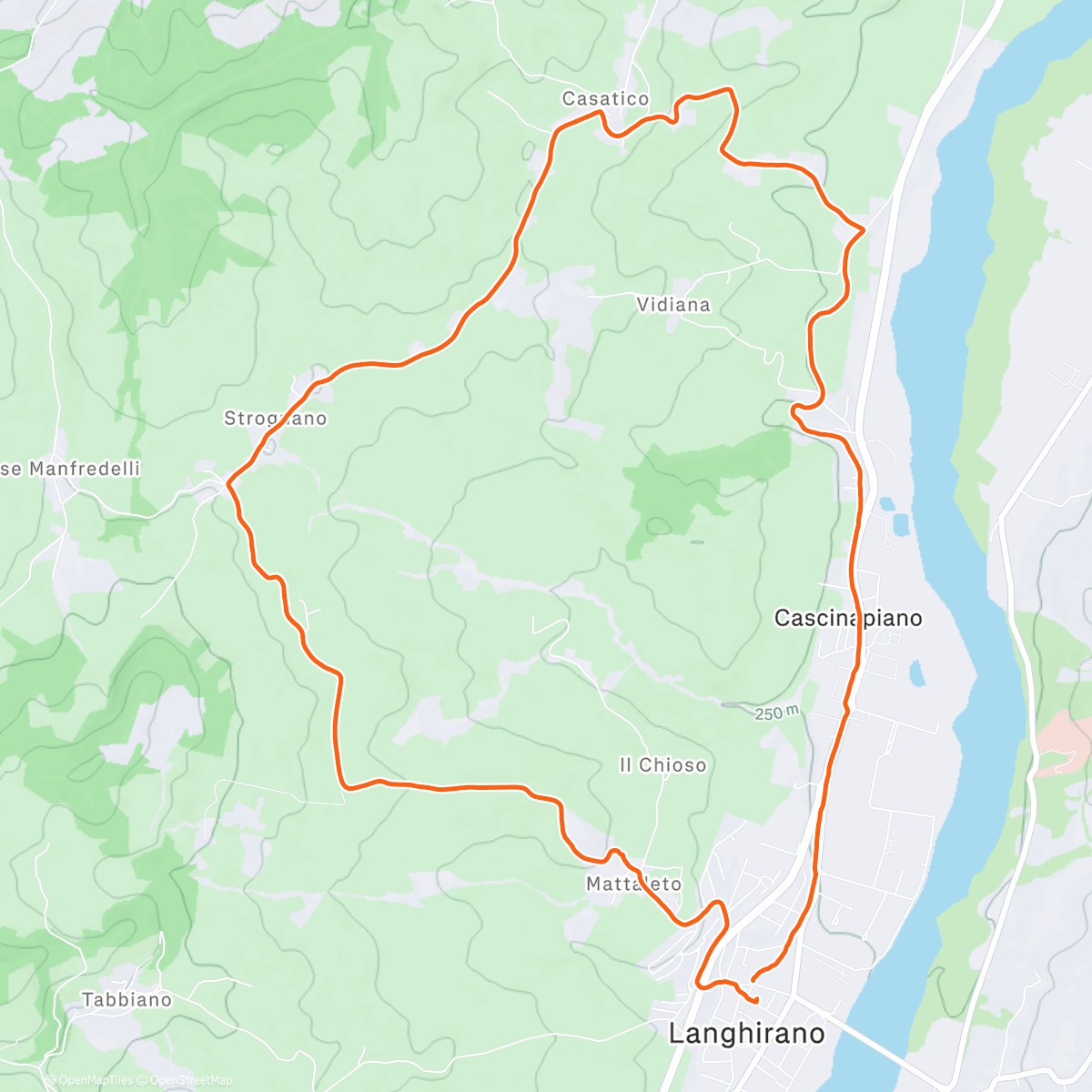 Map of the activity, Corsa in compagnia 2025