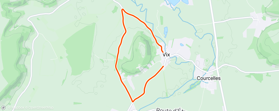 Map of the activity, Afternoon Run