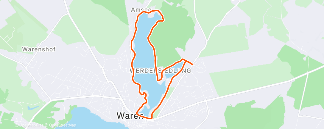 Map of the activity, Lauf am Nachmittag