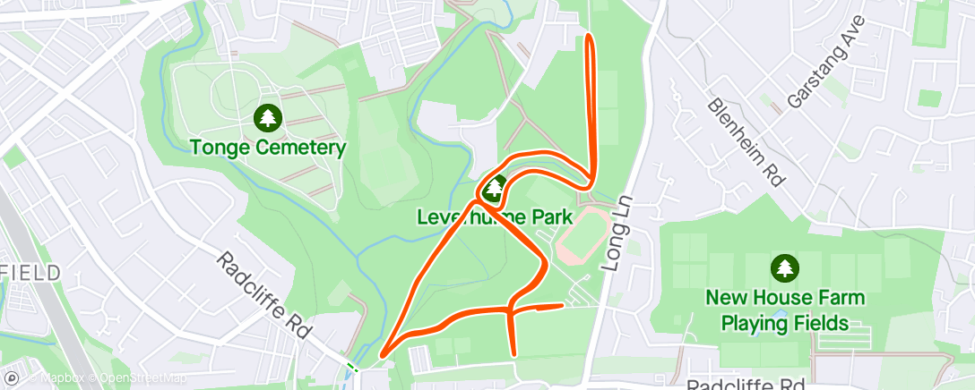 Map of the activity, Bolton parkrun