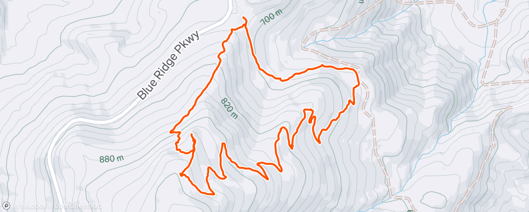 Map of the activity, Lunch Hike
