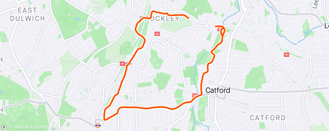 Map of the activity, Catford loop