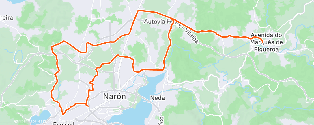 Map of the activity, San Sadurniño por Pedroso i/v