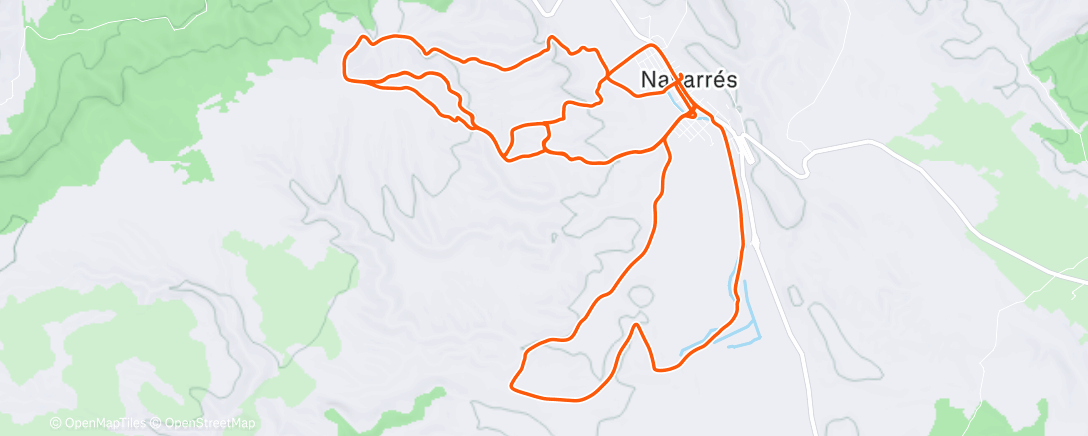 Map of the activity, Bicicleta por la tarde