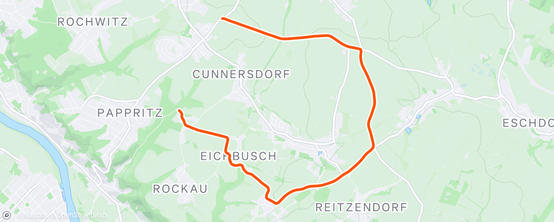 Map of the activity, Lauf am Nachmittag