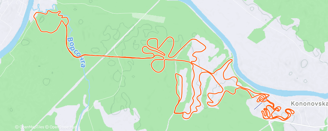Карта физической активности (Lunch Nordic Ski)