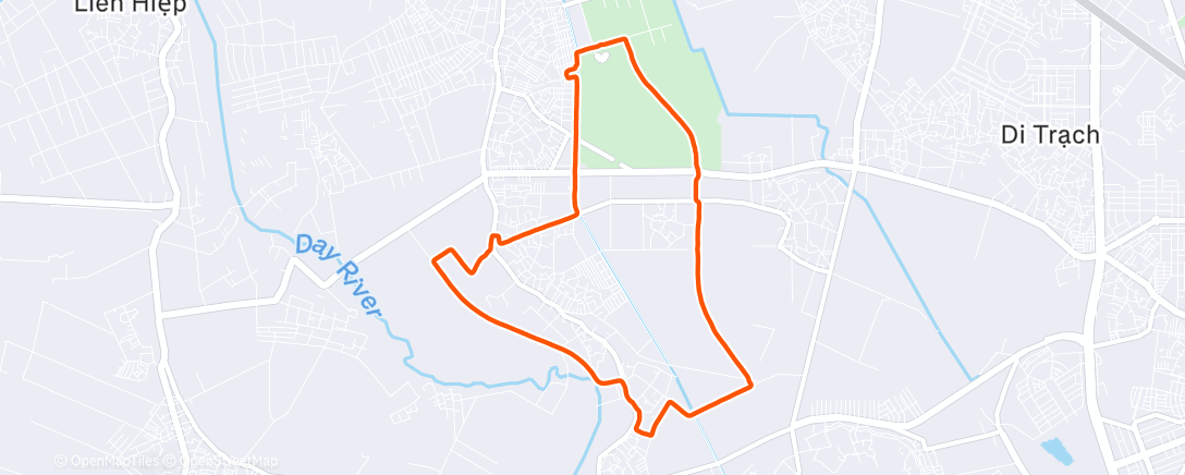 Map of the activity, Morning Run
