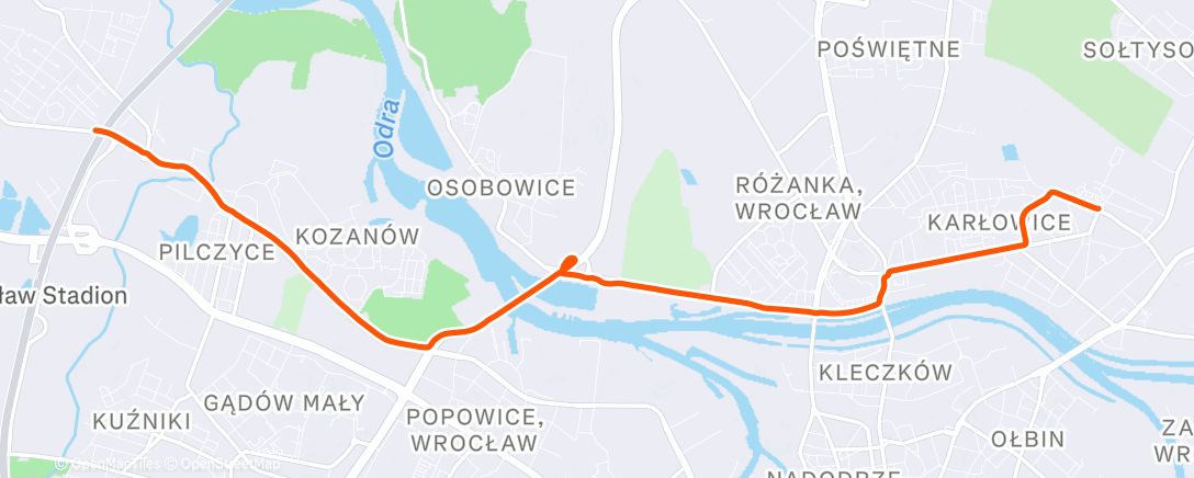 Map of the activity, Odbiór rowerku z serwisu