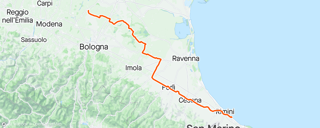 Map of the activity, Giro d'Italia stage 13🇮🇹