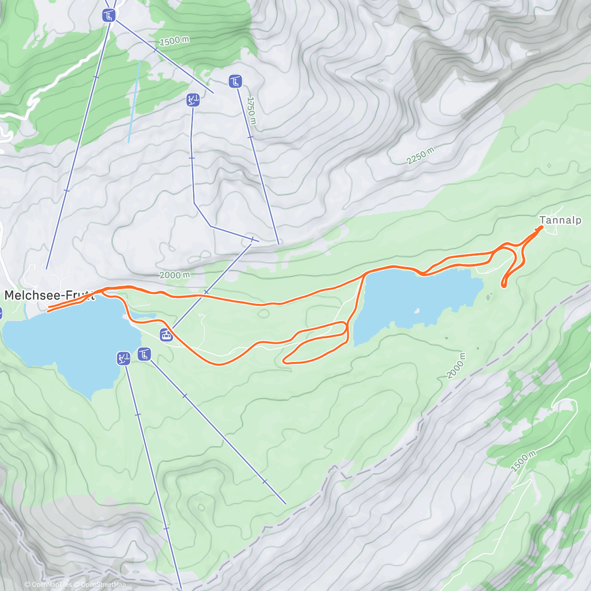 Карта физической активности (Raclette & Langlauf, Frutt)