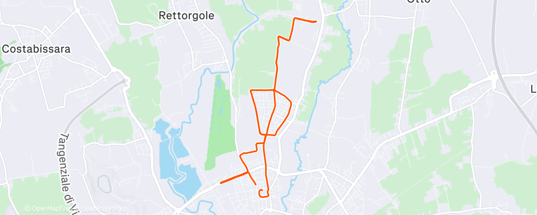 Map of the activity, Corsa serale