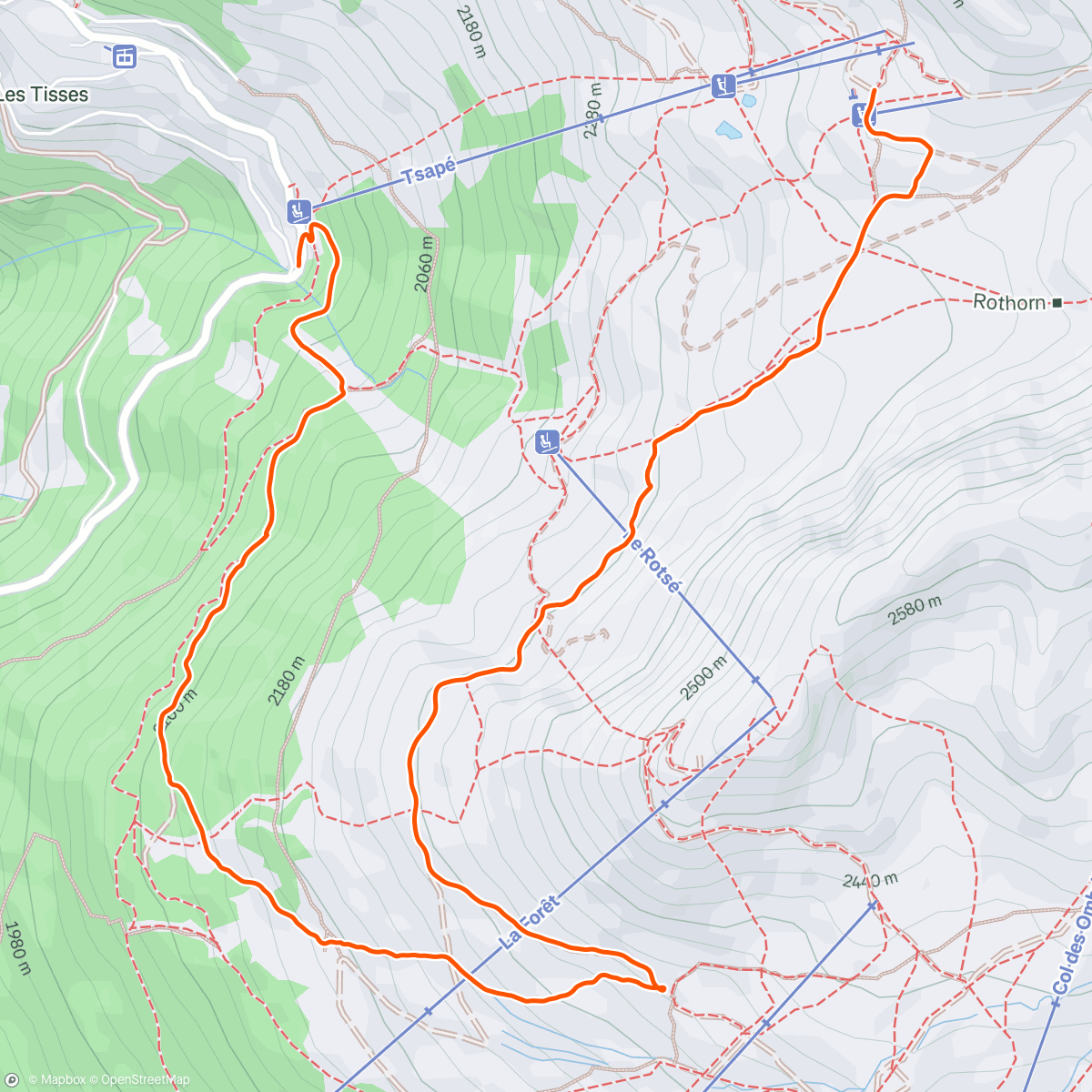 Map of the activity, Décrassage  du Tsapé