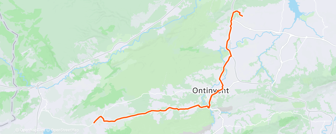 Map of the activity, Bicicleta por la mañana