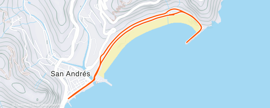 Map of the activity, Afternoon Run