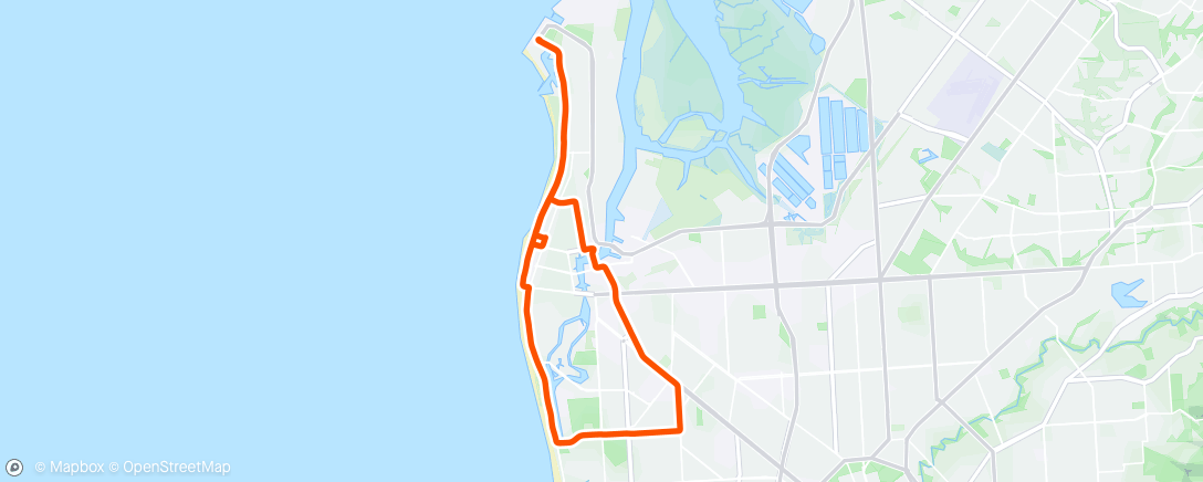 Map of the activity, Post head cold Outer Harbour Spin
