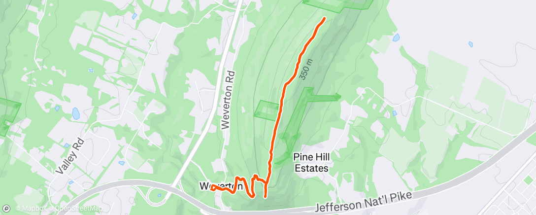 Map of the activity, Afternoon Hike w/ Sarah