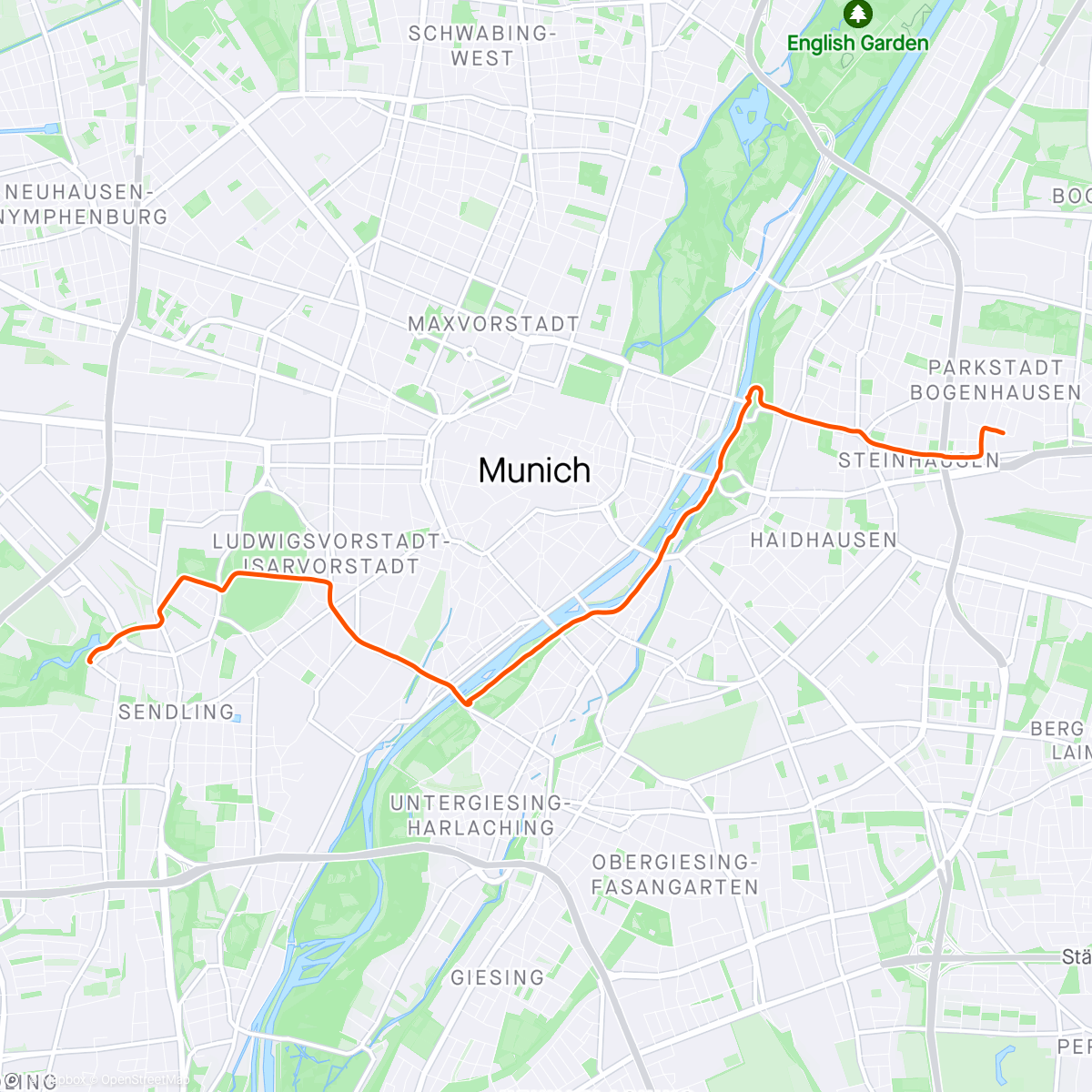 Map of the activity, The Munich Urban Commute Catastrophe S01E22/Retour