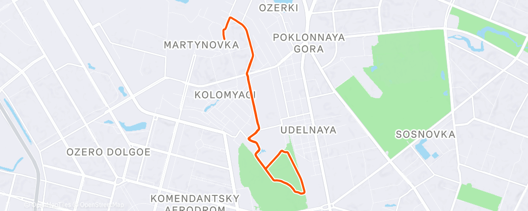 Карта физической активности (Afternoon Run)