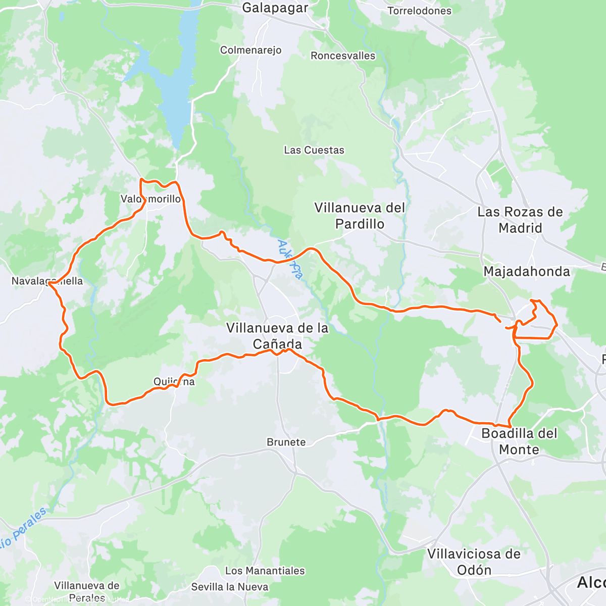 Map of the activity, Bicicleta por la mañana