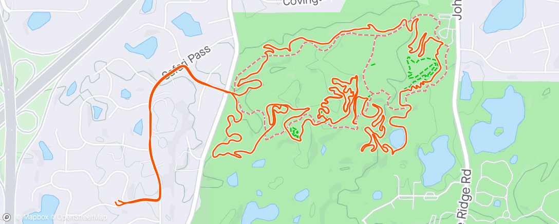 Map of the activity, Leb quickie before more yard work. 🤢