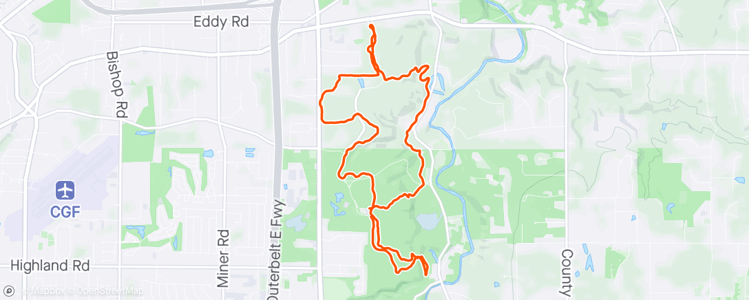 Map of the activity, Lunch Run