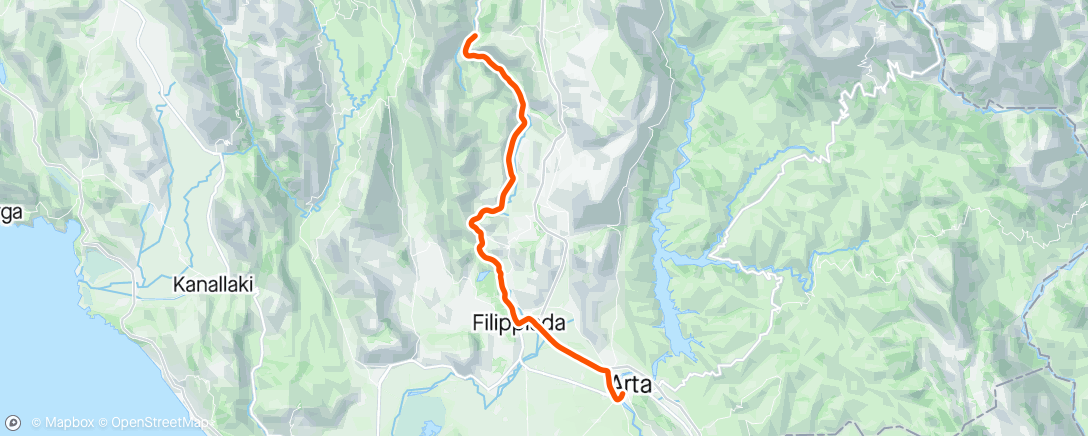 Map of the activity, Morning Hike