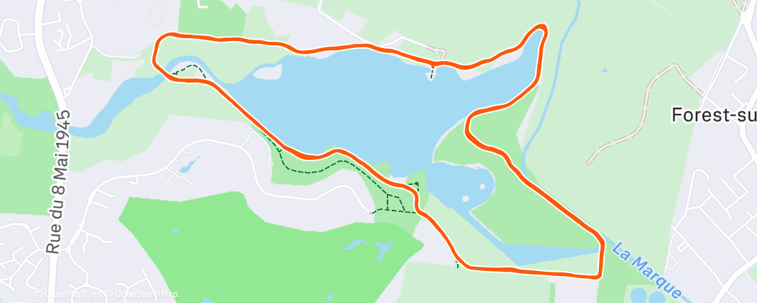 Map of the activity, (059) — Course à pied dans l'après-midi