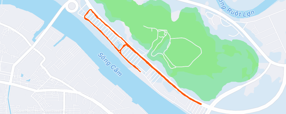 Map of the activity, Morning Run