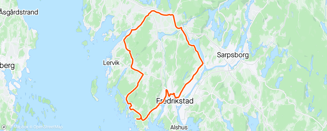 「Tur med AK」活動的地圖