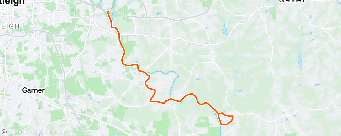 Map of the activity, Lunch Ride