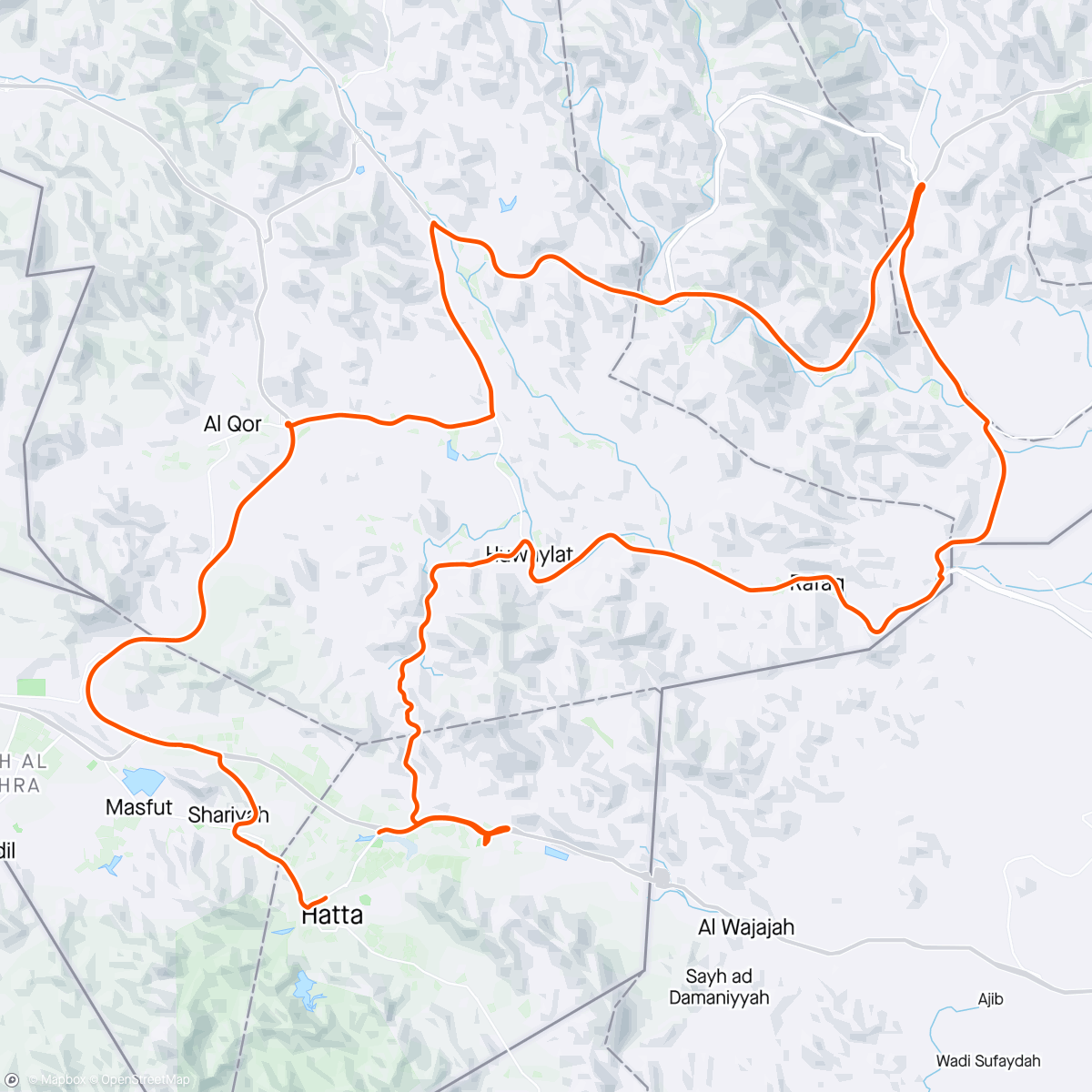Map of the activity, Desert mountains