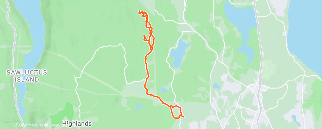 Map of the activity, Lunch Mountain Bike Ride