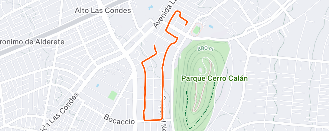 Map of the activity, Evening Walk