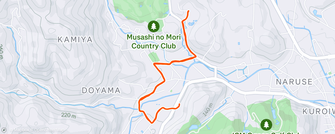 Map of the activity, 朝のランニング