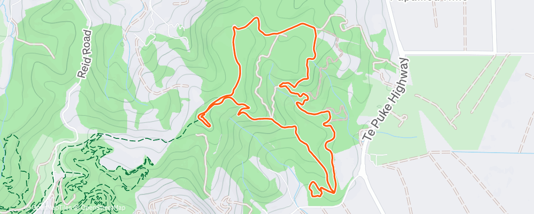 Map of the activity, Morning Trail Run
