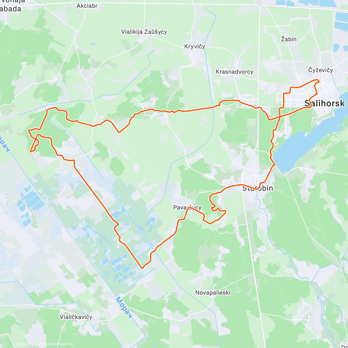 Map of the activity, Горный велозаезд (утро)