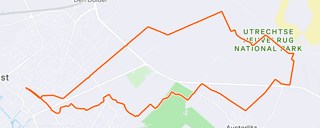 Map of the activity, Ochtendloop