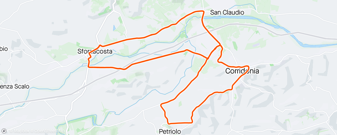 Map of the activity, Corridonia