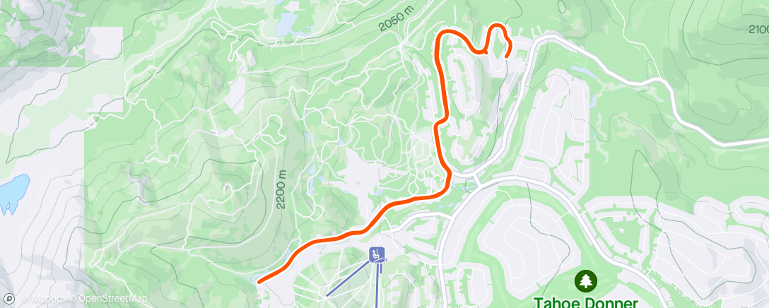 Map of the activity, TD Hill Intervals