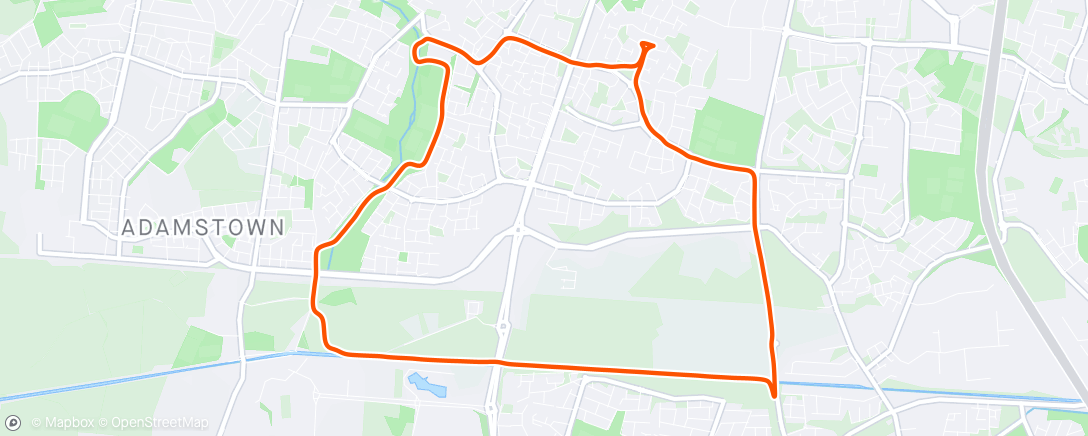 Map of the activity, 10k easy