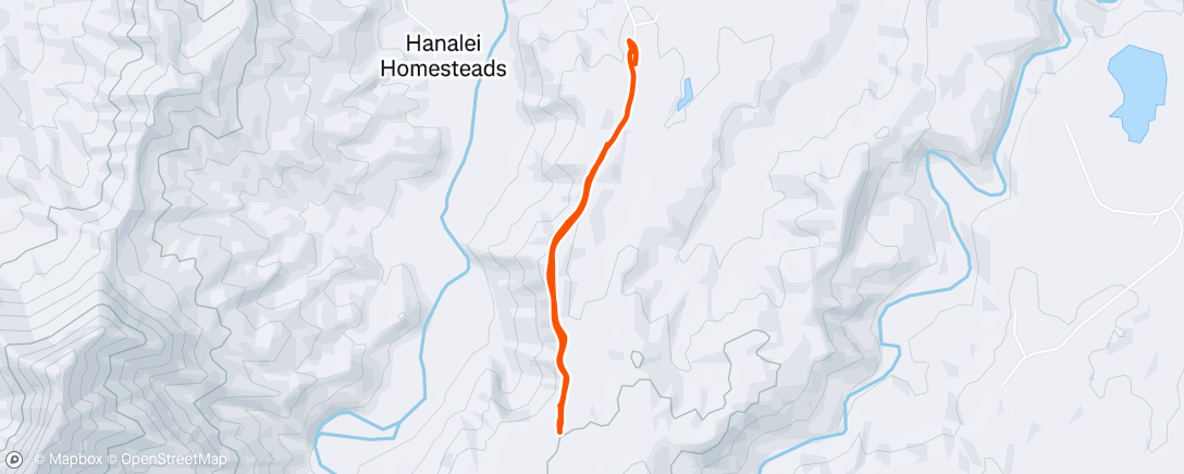 Map of the activity, Afternoon Run