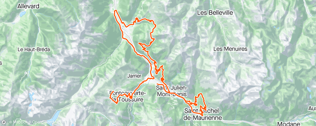 Map of the activity, Stage Toussuire #6