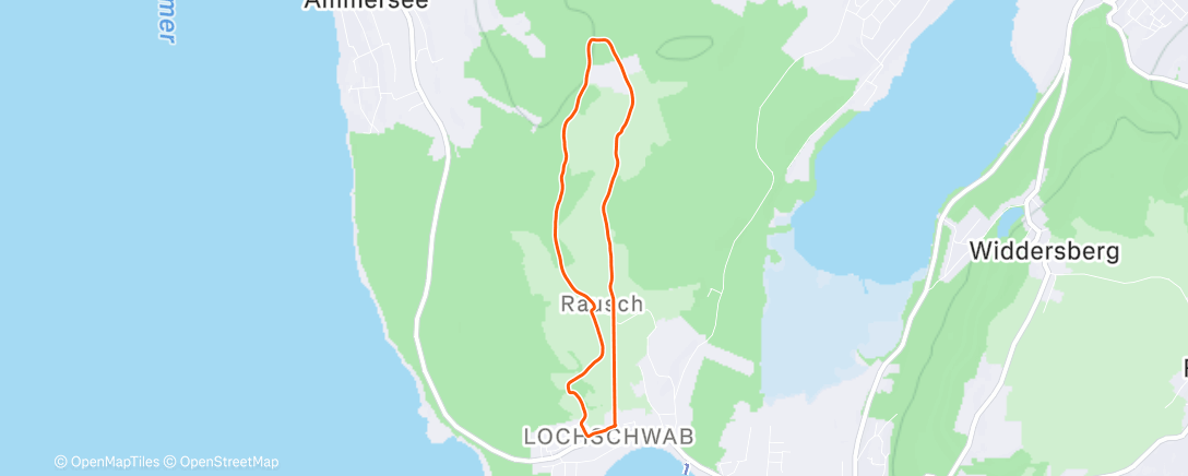 Map of the activity, Lauf am Morgen