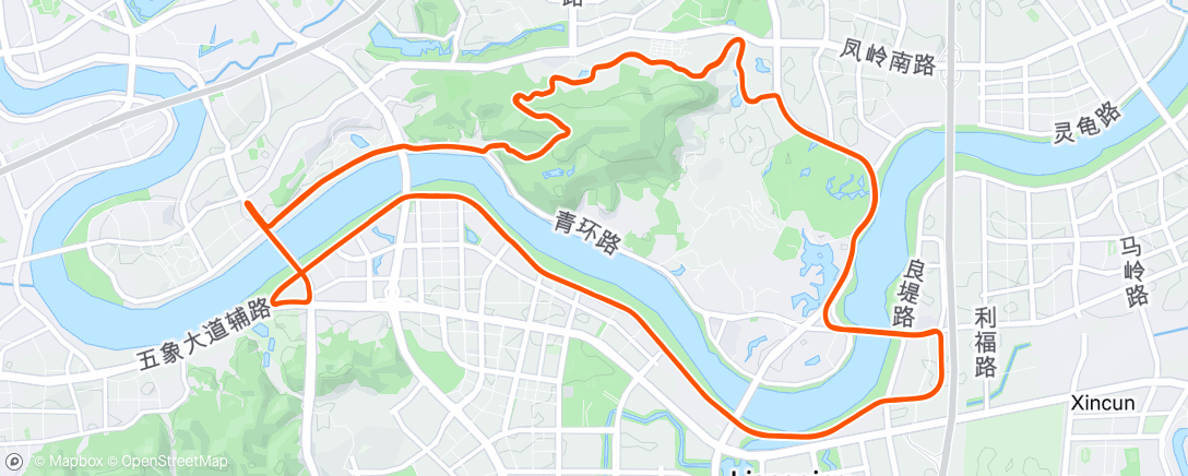 Map of the activity, Morning Ride